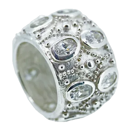 Breiter Silberring «Maharani»