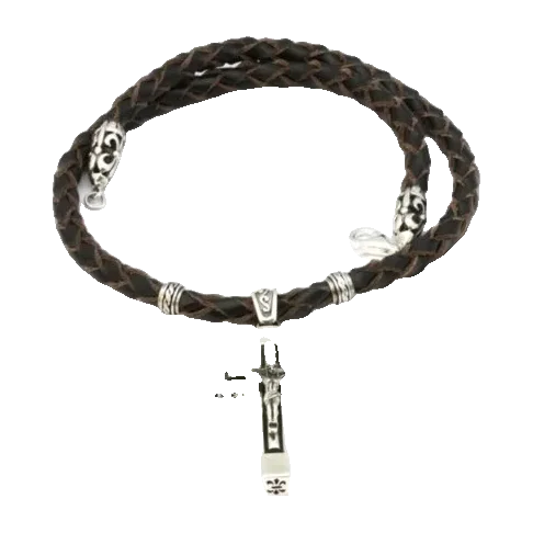 Geflochtene Lederkette «Finley»